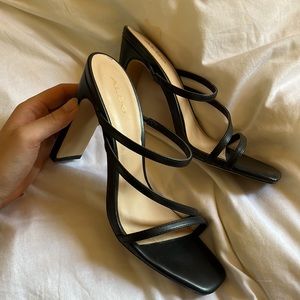 Also strappy heels black